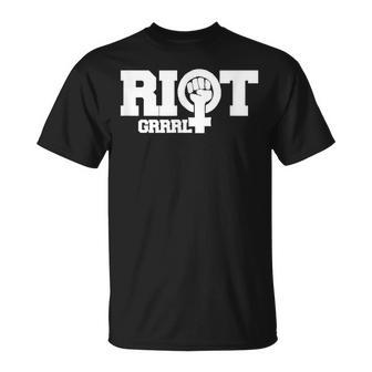 Riot Grrrl With Feminist Symbol T-Shirt | Mazezy