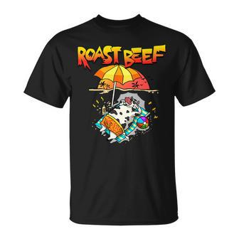 Roast Beef Cow Cute Meat Lover Sun Beach Fun Kids Men Women Unisex T-Shirt - Monsterry AU