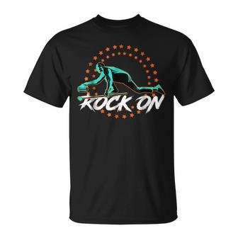 Rock On Awesome Funny Curling Tournament Sport T Game Unisex T-Shirt | Mazezy