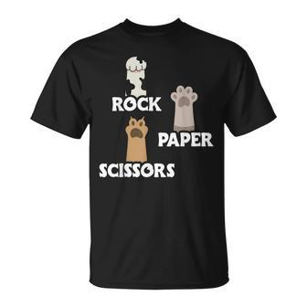Rock Paper Scissors Cat Paws Cute Kitten Cat Lover Gift Unisex T-Shirt | Mazezy