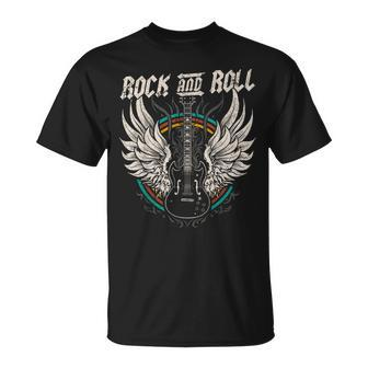 Rock And Roll Guitar Vintage Rock Music T-Shirt - Monsterry UK