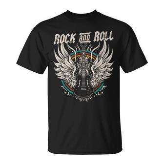 Rock And Roll Guitar Vintage Rock Music T-Shirt - Thegiftio UK