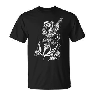Rockabilly Upright Bass Player Rockabilly Singer T-Shirt | Mazezy