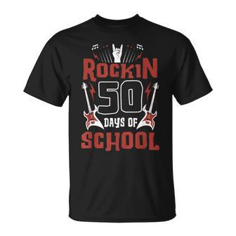Rockin 50 Days Of School 50Th Day Of School 50 Days Smarter T-Shirt | Mazezy UK