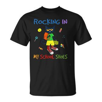 Rocking In My School Shoes Cat Back To School T-Shirt - Seseable