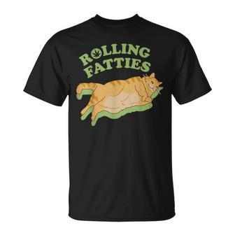 Rolling Fatties Funny Weed Cat Marijuana Weed Funny Gifts Unisex T-Shirt | Mazezy CA