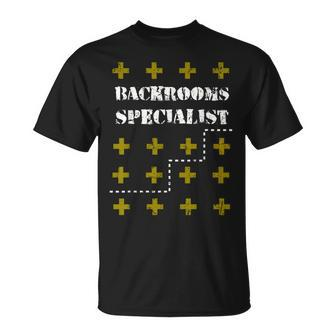 Backrooms Specialist Internet Analog Horror Internet T-Shirt | Mazezy