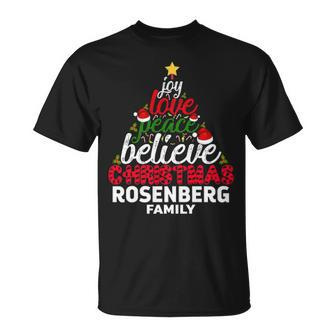 Rosenberg Name Gift Christmas Rosenberg Family Unisex T-Shirt - Seseable