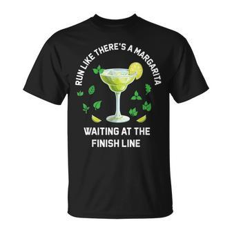 Run Like There's A Margarita Waiting At The Finish Line T-Shirt - Seseable