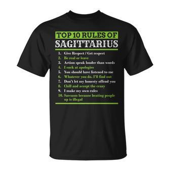 Sagittarius Traits Horoscope Zodiac Sign Top 10 Rules T-Shirt | Mazezy AU