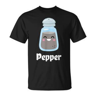 Salt & Pepper Matching Couple Halloween Best Friends Cute T-Shirt | Seseable CA