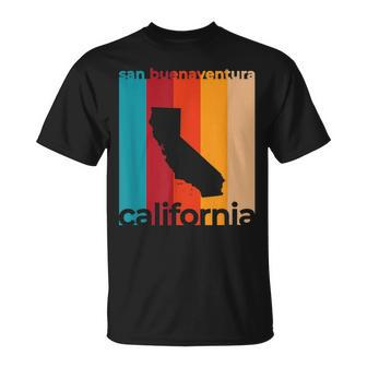 San Buenaventura Ca Souvenirs Retro California T-Shirt | Mazezy
