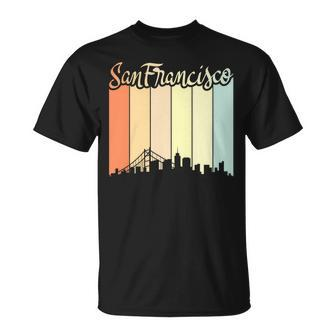 San Francisco - City Pride - Colorful Retro Skyline Unisex T-Shirt | Mazezy