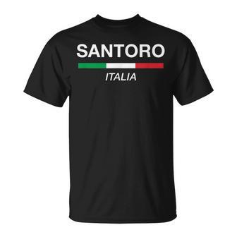 Santoro Italian Name Italy Flag Italia Family Surname Unisex T-Shirt | Mazezy UK
