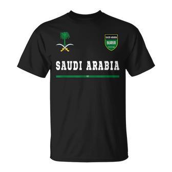 Saudi Arabia SportSoccer Jersey Flag Football Unisex T-Shirt | Mazezy