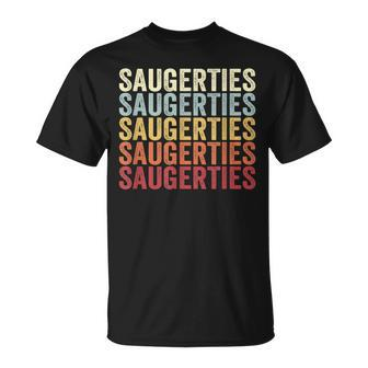 Saugerties New York Saugerties Ny Retro Vintage Text T-Shirt | Mazezy