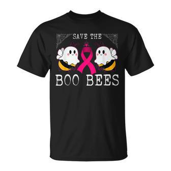 Save The Boobees Boo Bees Breast Cancer Halloween T-Shirt - Seseable