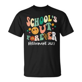 Schools Out Forever Retired Teacher Gifts Retirement 2023 Unisex T-Shirt - Seseable