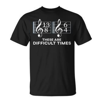 These Are Difficult Sheet Music Lover Times Joke Pun T-shirt - Thegiftio UK