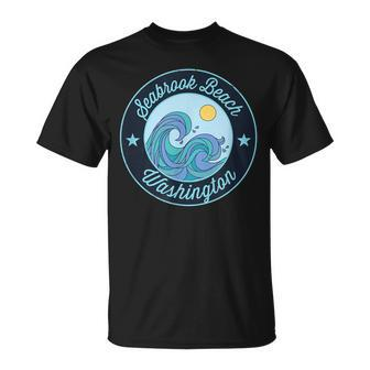 Seabrook Beach Wa Washington Souvenir Nautical Surfer Graphi T-Shirt | Mazezy