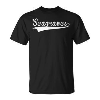 Seagraves Baseball Vintage Retro Font T-Shirt | Mazezy