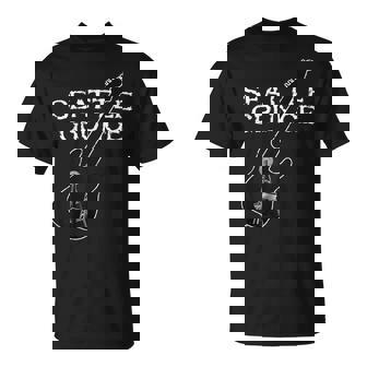 Seattle Grunge Retro Rock Guitar Space Needle T-Shirt | Mazezy