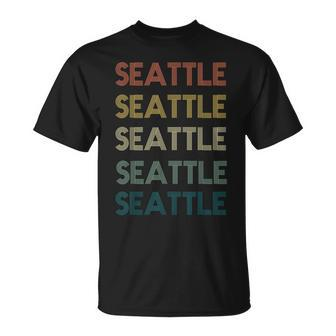 Seattle Washington Pride Vintage State Retro 70S Washington Unisex T-Shirt | Mazezy
