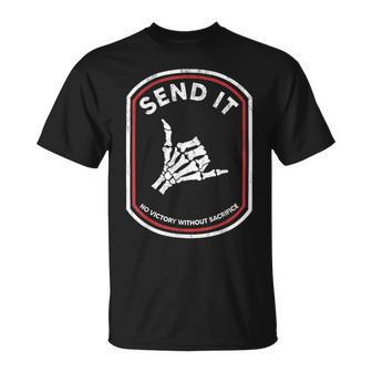 Send It No Victory Without Sacrifice Hand Bone T-Shirt - Monsterry CA