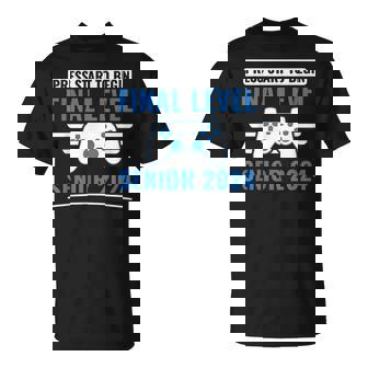 Senior 2024 Gamer Funny Video Games Final Level Games Funny Gifts Unisex T-Shirt | Mazezy