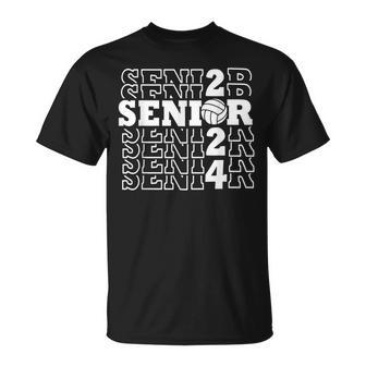 Senior Volleyball 2024 Class Of 2024 Seniors School Graduate Unisex T-Shirt | Mazezy