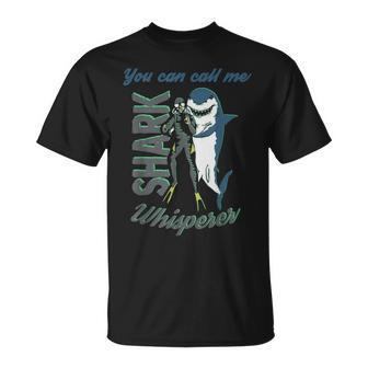 Shark Whisperer Diving Quote Ocean Lover Scuba Diver T-Shirt | Mazezy