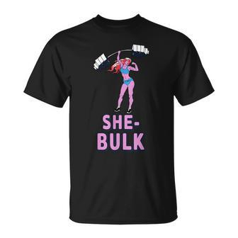 Shebulk Weightlifting Bodybuilding Gym Fitness Unisex T-Shirt | Mazezy