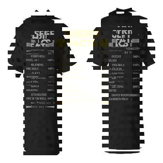 Sheriff Name Gift Sheriff Facts V2 Unisex T-Shirt - Seseable
