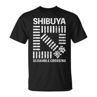 Shibuya Tokyo Scramble Crossing Shibuya Crossing Japan Kanji T-Shirt | Mazezy