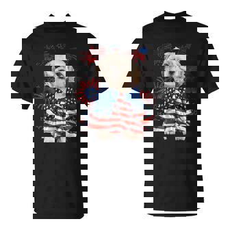 Shih Tzu Dog American Usa Flag 4Th Of July Dog Lover Owner  Unisex T-Shirt