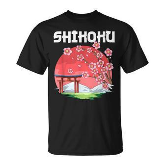 Shikoku Kyokujitsuki Sakura Japan T-Shirt | Mazezy