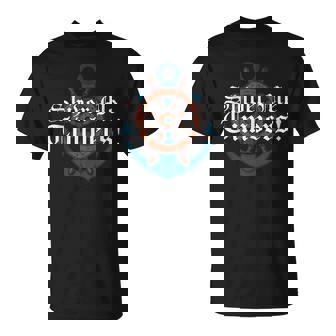Shiver Me Timbers Pirate Maritime Anchor Wheel Unisex T-Shirt | Mazezy