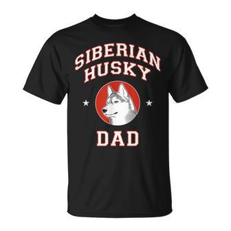 Siberian Husky Dad Dog Father T-Shirt | Mazezy