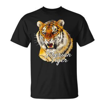 Siberian Tiger Ferocious Tiger Roar Cat Owner T-Shirt | Mazezy
