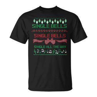 Single Bells Single All The Way Ugly Christmas 2020 Sweater T-Shirt | Mazezy