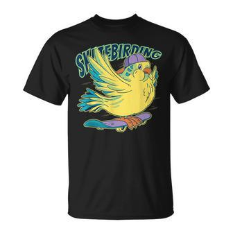 Skateboarding Skate Bird Novelty Family Apparel And More Unisex T-Shirt | Mazezy