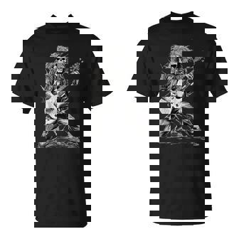 Skeleton Guitar Guy Rock And Roll Band Rock On T-Shirt - Thegiftio UK