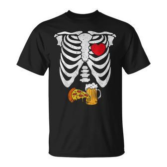 Skeleton Pregnancy Pregnant Couple Halloween Costume Husband T-Shirt