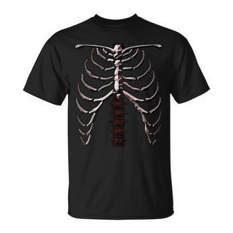 Skeleton Rib Cage Cool Halloween Ver1rw Halloween T-Shirt | Mazezy