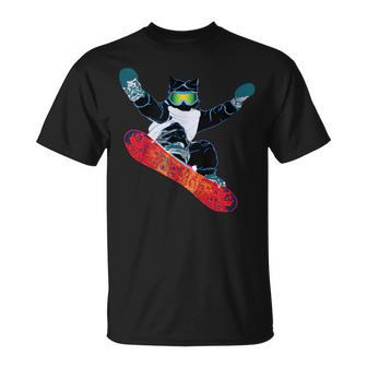 Ski Snowboard Goggles Skiing Snowboarding Cat T-Shirt | Mazezy