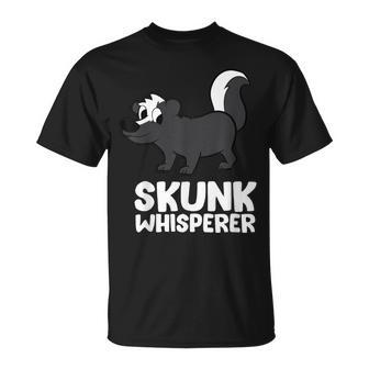 Skunk Whisperer Skunk T-Shirt | Mazezy