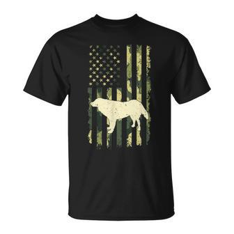 Slovak Cuvac Camouflage American Flag T-Shirt | Mazezy