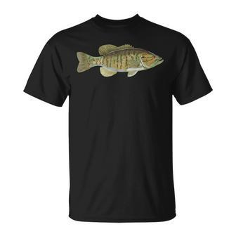 Smallmouth Bass Fisherman Freshwater Fish-Ing Angler T-Shirt | Mazezy