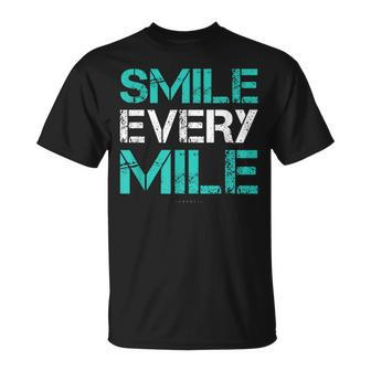 Smile Every Mile Running Runner T-Shirt | Mazezy