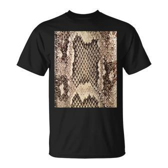 Snakeskin Print Snake Reptile Animal Rattlesnake T-Shirt | Mazezy